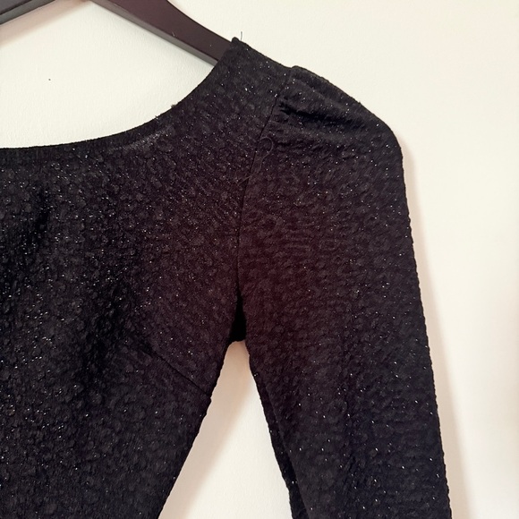 Windsor Evening Of Sparkle Balloon Sleeve Ruche Mini Dress - Picture 5 of 7